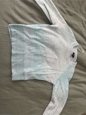 Rails Pastel Heathered Crewneck Sweater in Light Gray and Mint